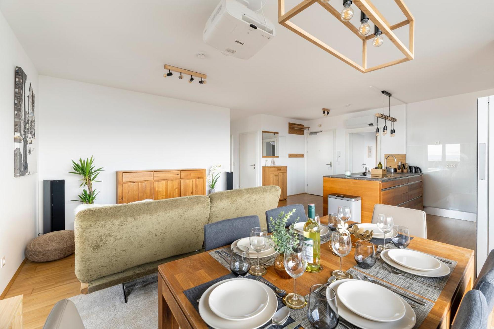 Edler Wohnraum Panoramablick 3 Sz Boxspringbetten, E-Ladestation, Kaffeevollautomat, Klima, Lift, Terrasse & 2Xtg Graz Exterior photo